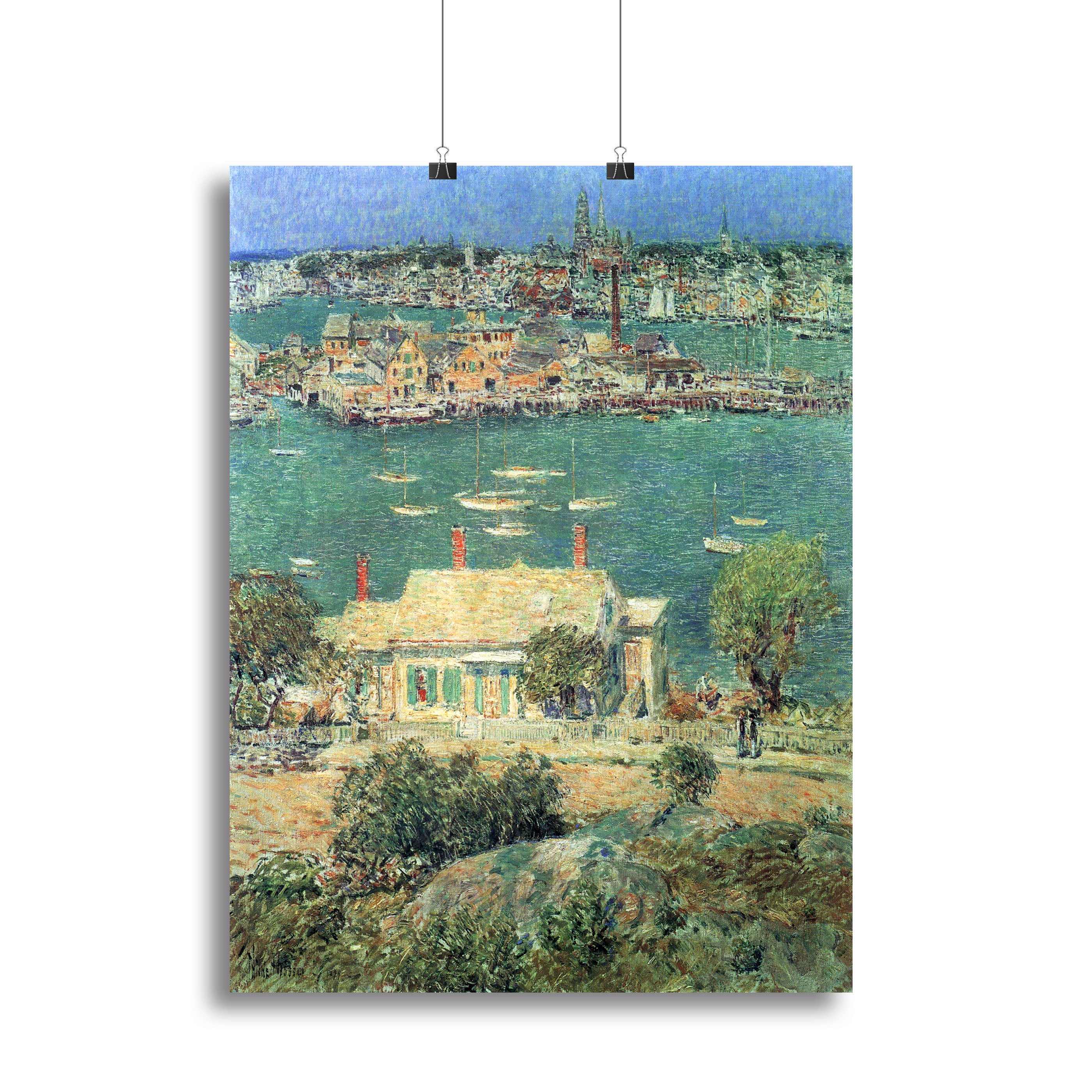 The port of Gloucester 2 by Hassam Canvas Print or Poster - Canvas Art Rocks - 2
