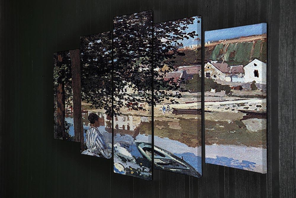 The river has burst its banks by Monet 5 Split Panel Canvas - Canvas Art Rocks - 2