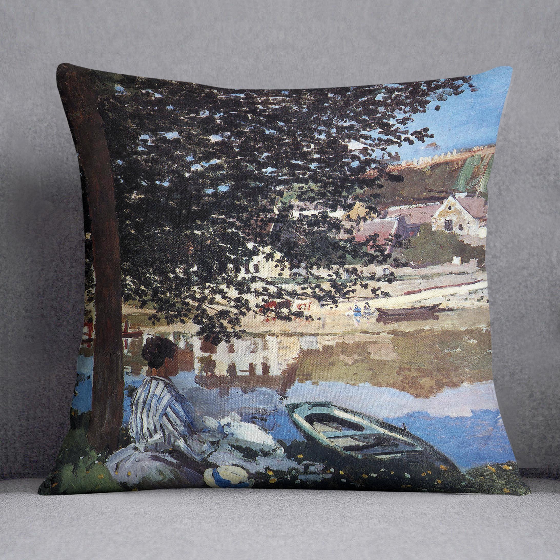 The river has burst its banks by Monet Cushion
