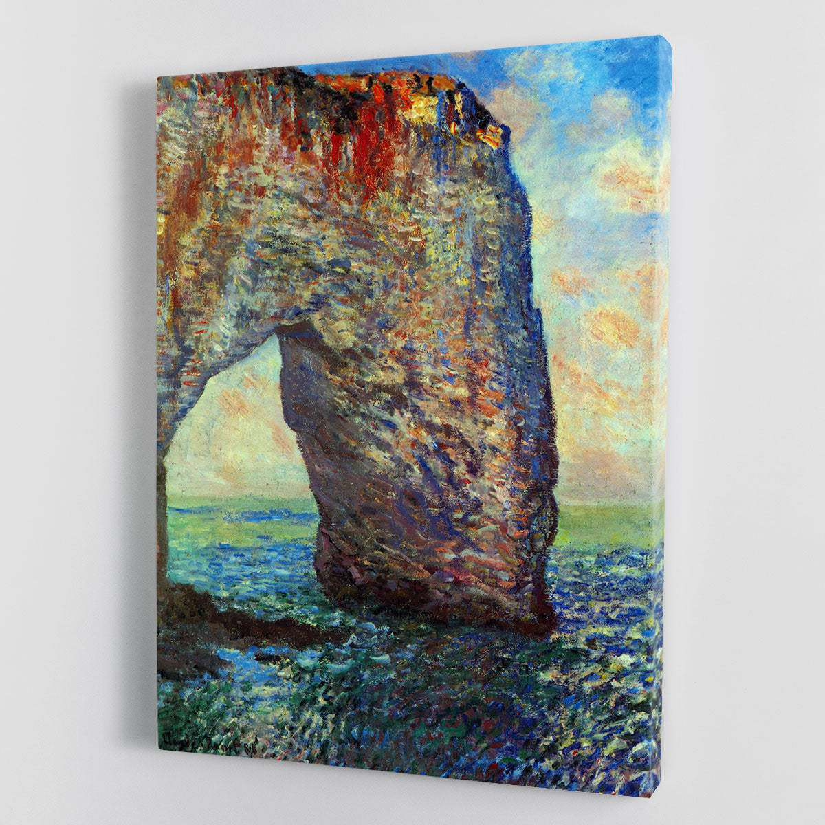 The rocky cliffs of etretat La Porte man 2 Canvas Print or Poster - Canvas Art Rocks - 1