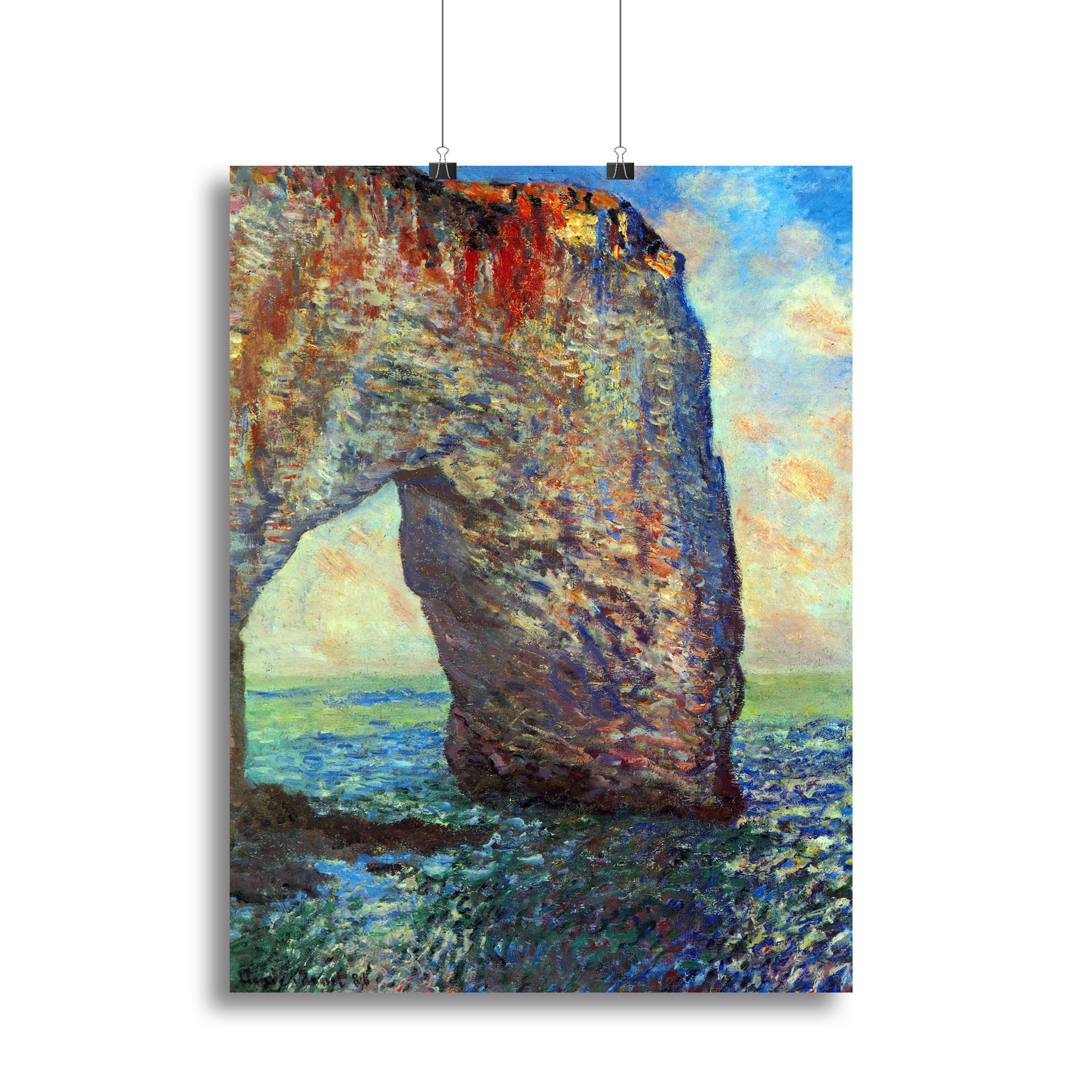 The rocky cliffs of etretat La Porte man 2 Canvas Print or Poster - Canvas Art Rocks - 2