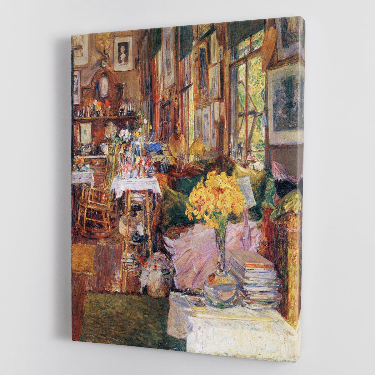The room of flowers by Hassam Canvas Print or Poster - Canvas Art Rocks - 1