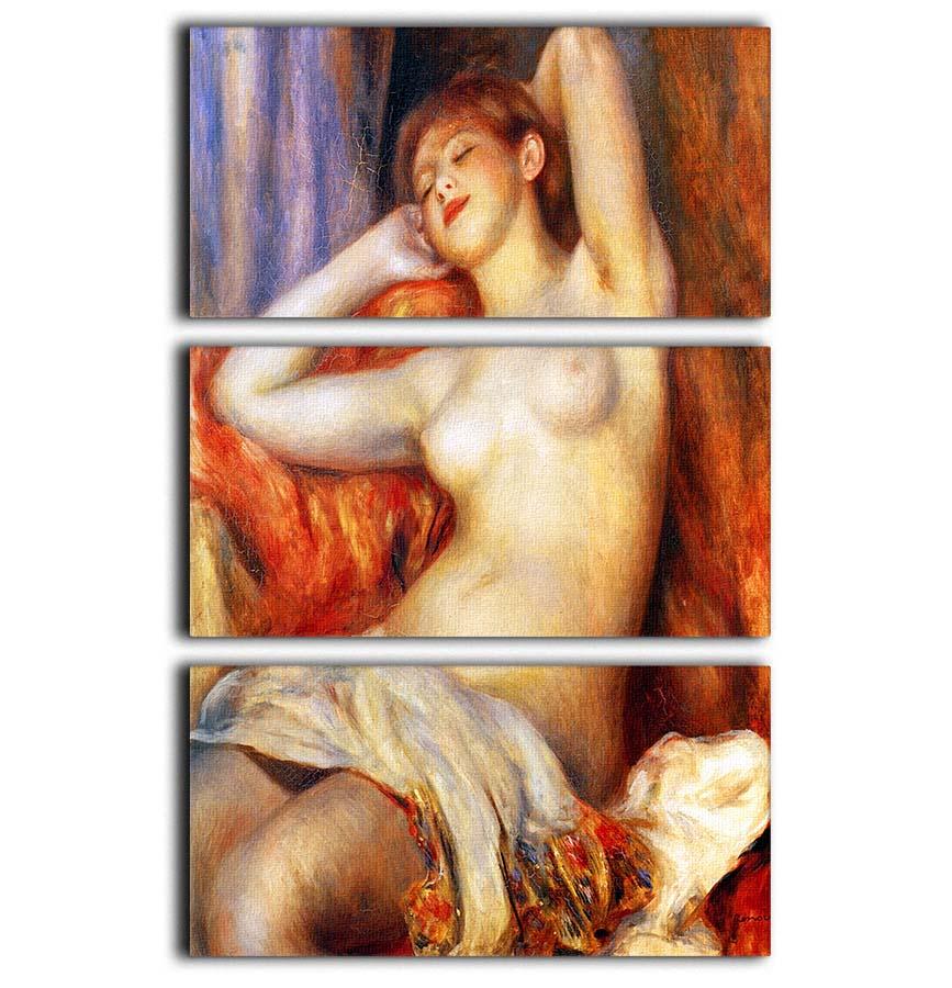 The sleeping by Renoir 3 Split Panel Canvas Print - Canvas Art Rocks - 1