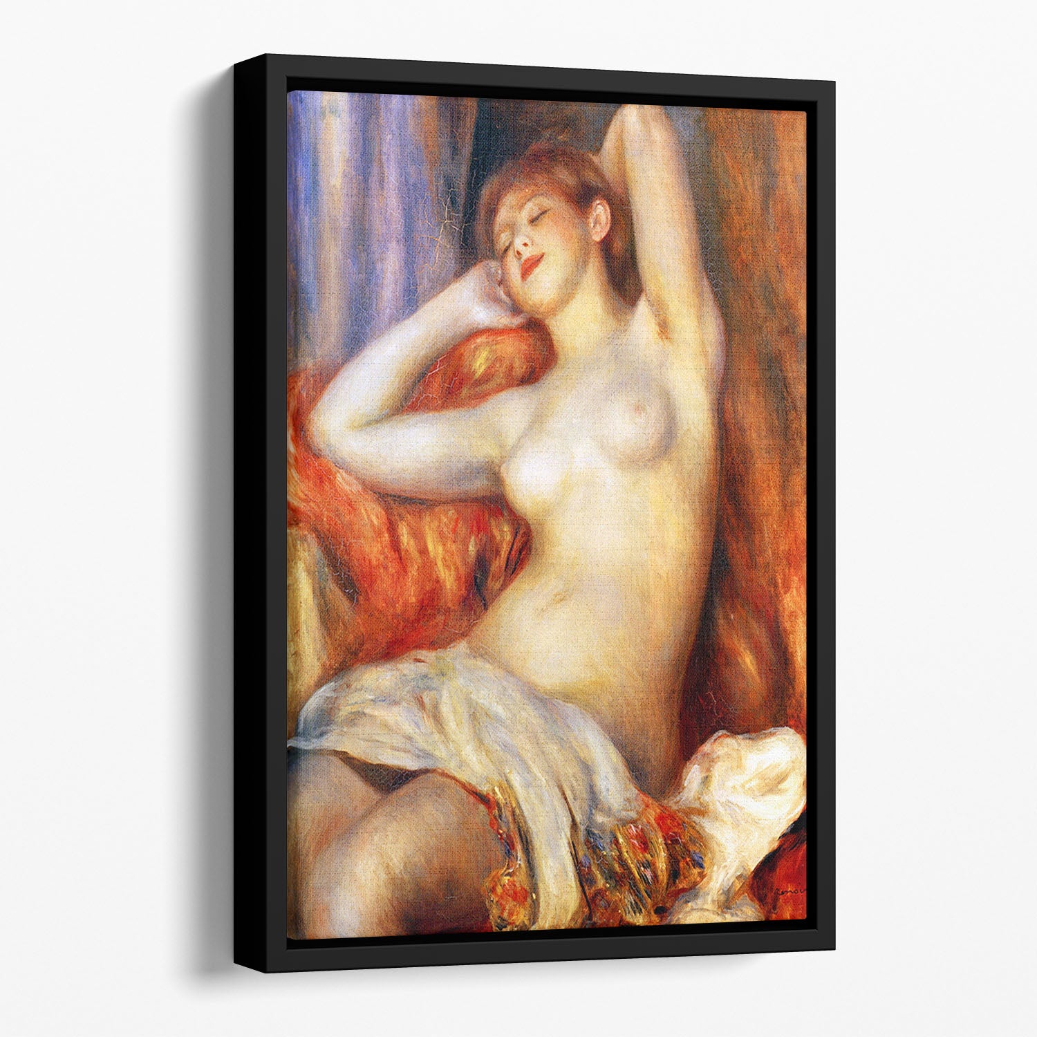 The sleeping by Renoir Floating Framed Canvas