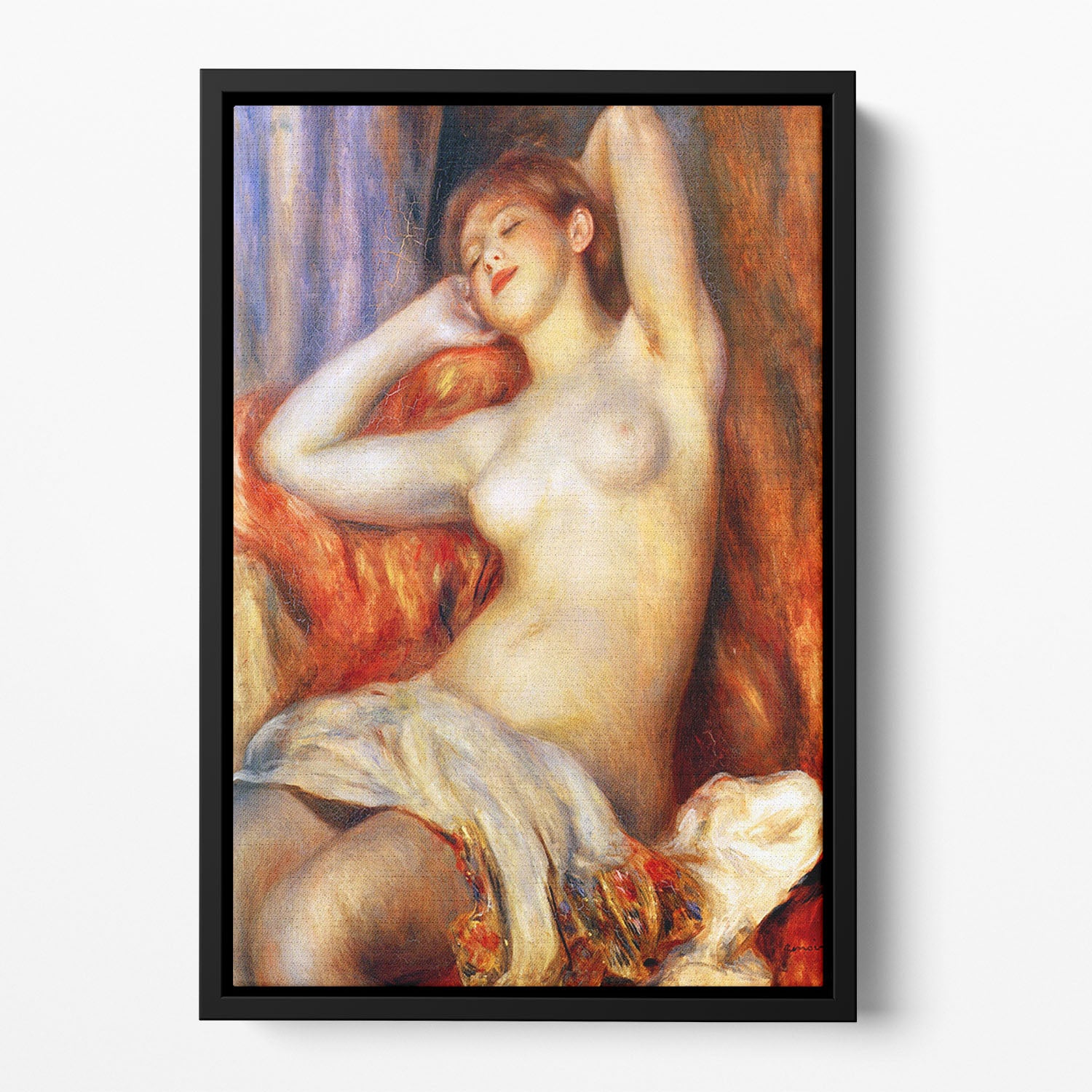 The sleeping by Renoir Floating Framed Canvas
