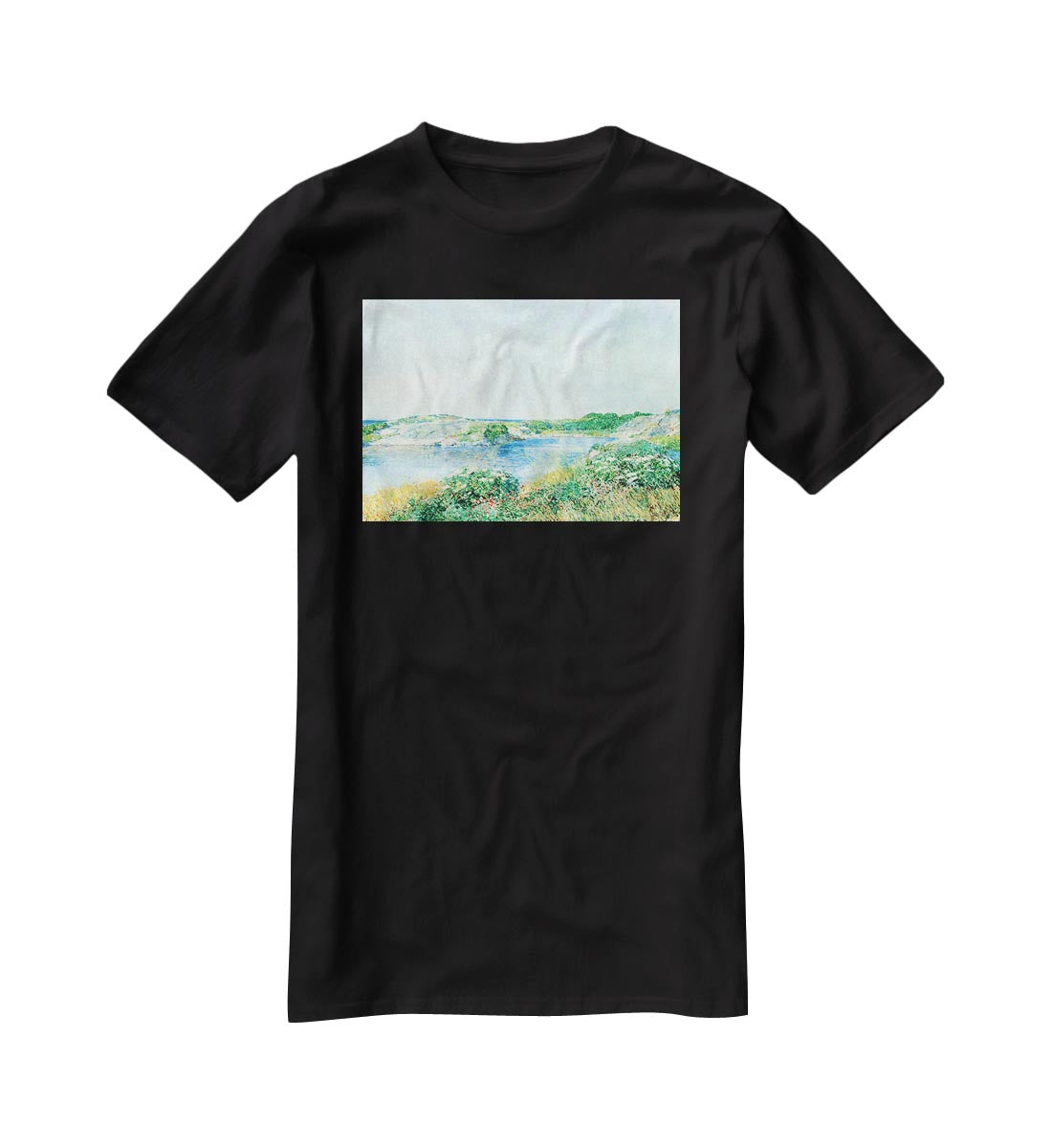 The small pond by Hassam T-Shirt - Canvas Art Rocks - 1