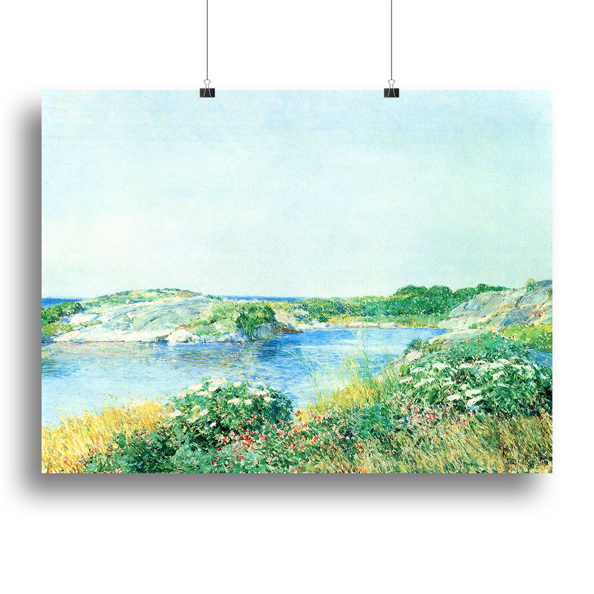 The small pond by Hassam Canvas Print or Poster - Canvas Art Rocks - 2