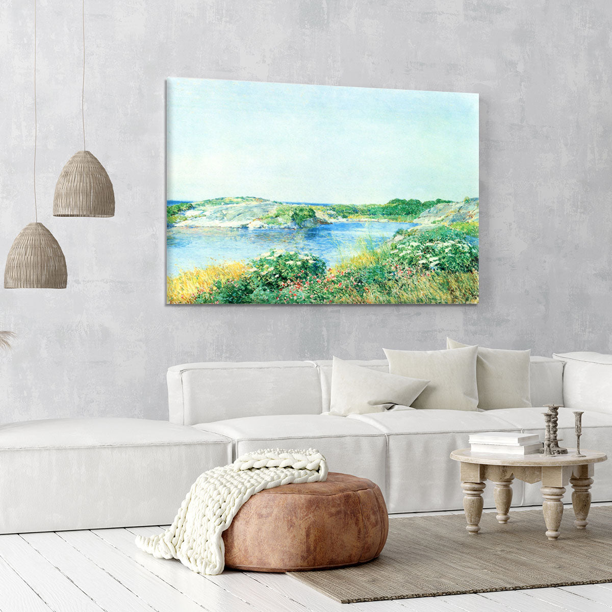 The small pond by Hassam Canvas Print or Poster - Canvas Art Rocks - 6