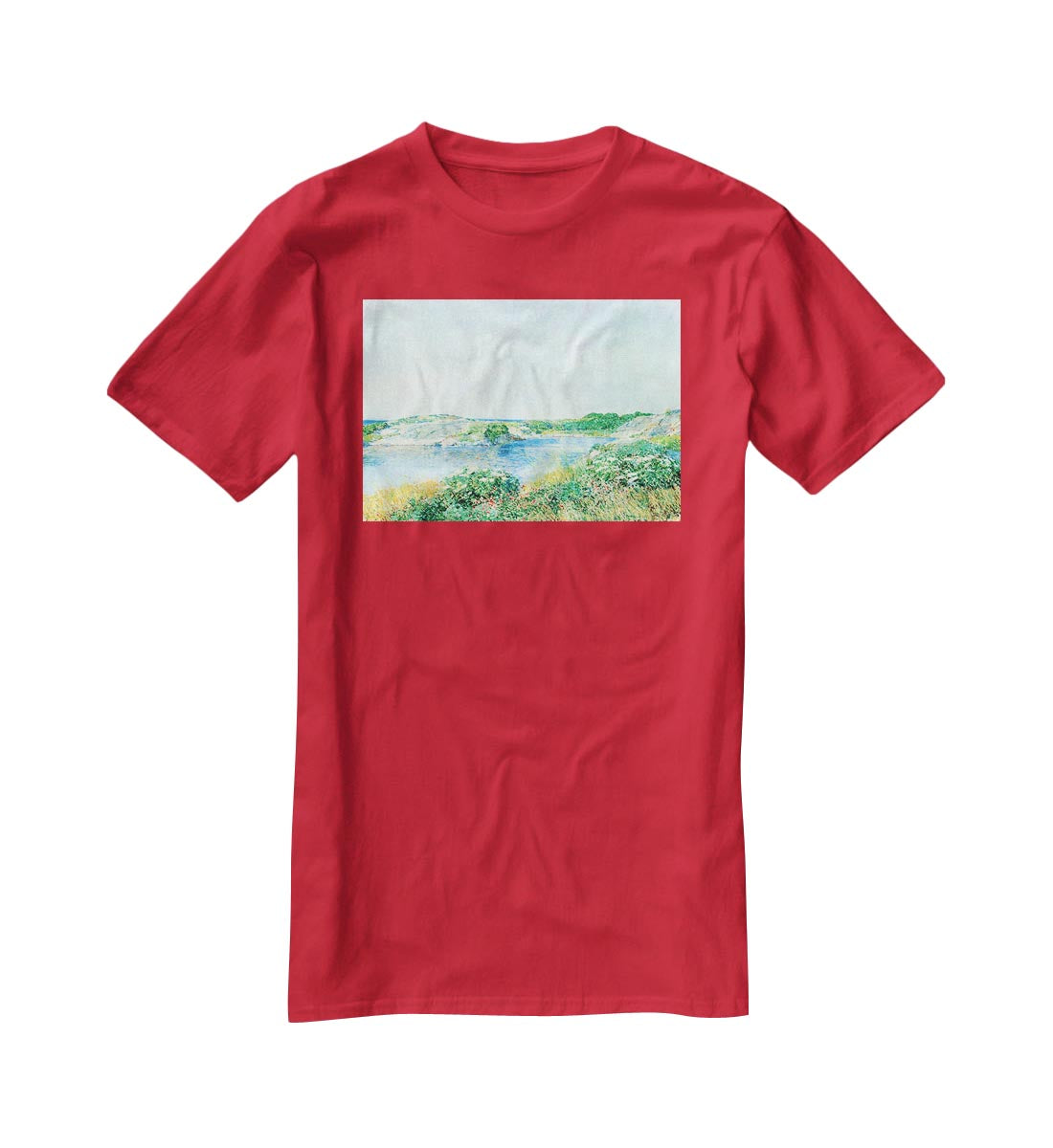 The small pond by Hassam T-Shirt - Canvas Art Rocks - 4