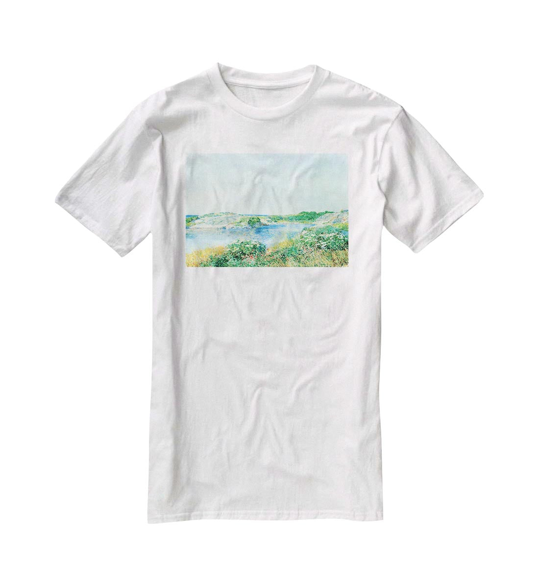 The small pond by Hassam T-Shirt - Canvas Art Rocks - 5