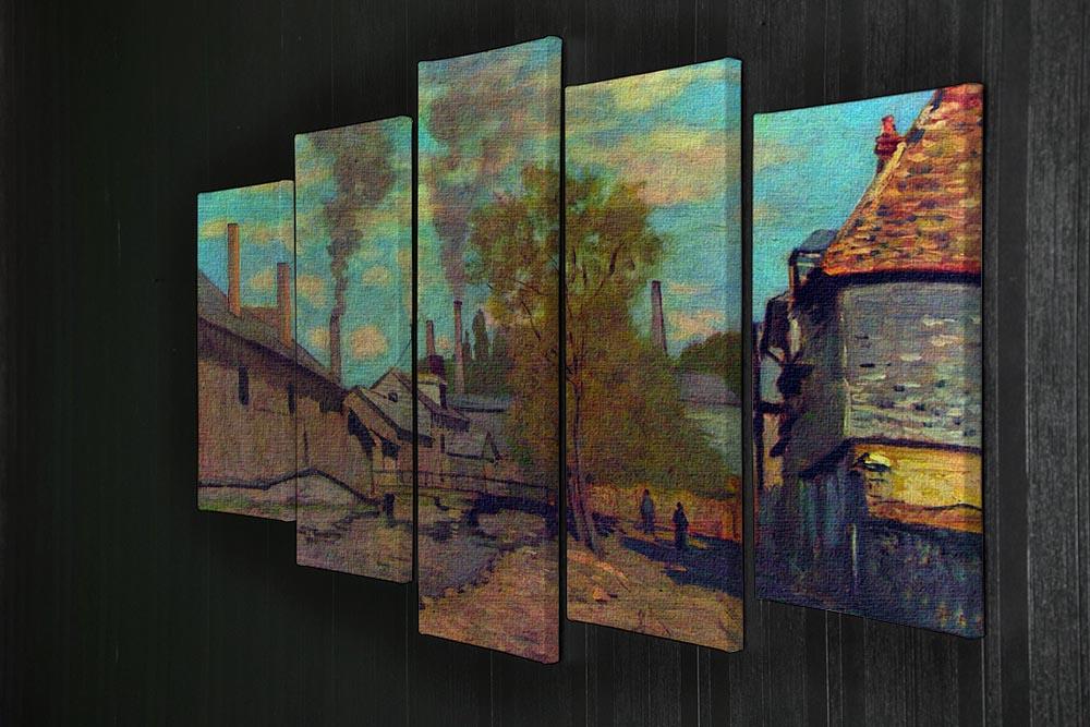 The stream of Robec by Claude Monet 5 Split Panel Canvas - Canvas Art Rocks - 2