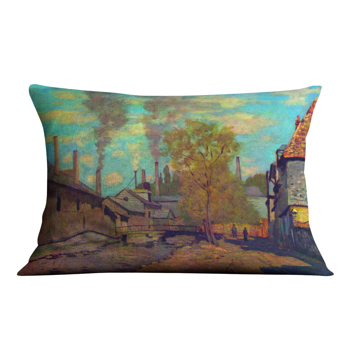 The stream of Robec by Claude Monet Cushion