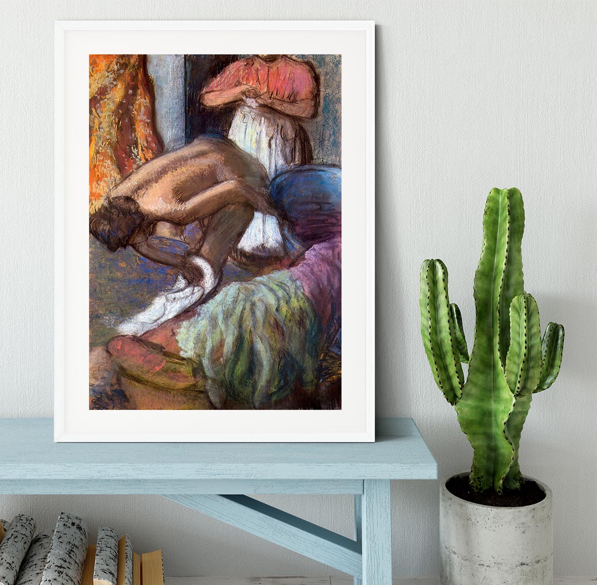 The strengthening after the bathwater by Degas Framed Print - Canvas Art Rocks - 5