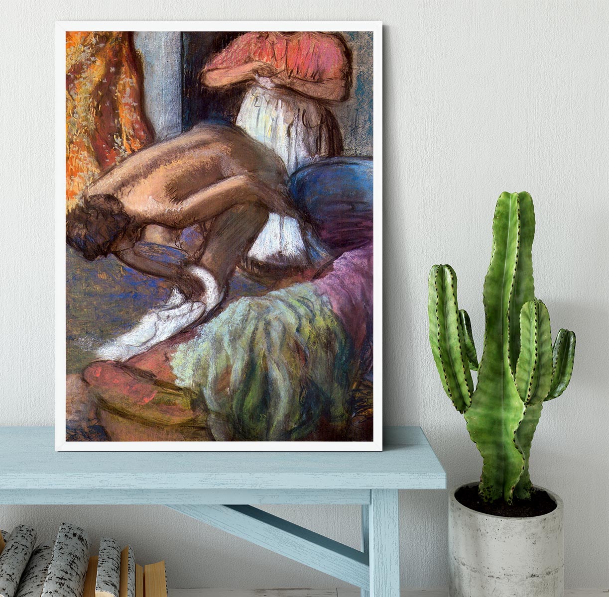 The strengthening after the bathwater by Degas Framed Print - Canvas Art Rocks -6