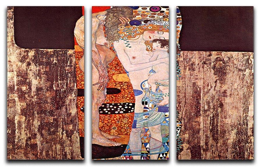 The three ages of a woman by Klimt 3 Split Panel Canvas Print - Canvas Art Rocks - 1