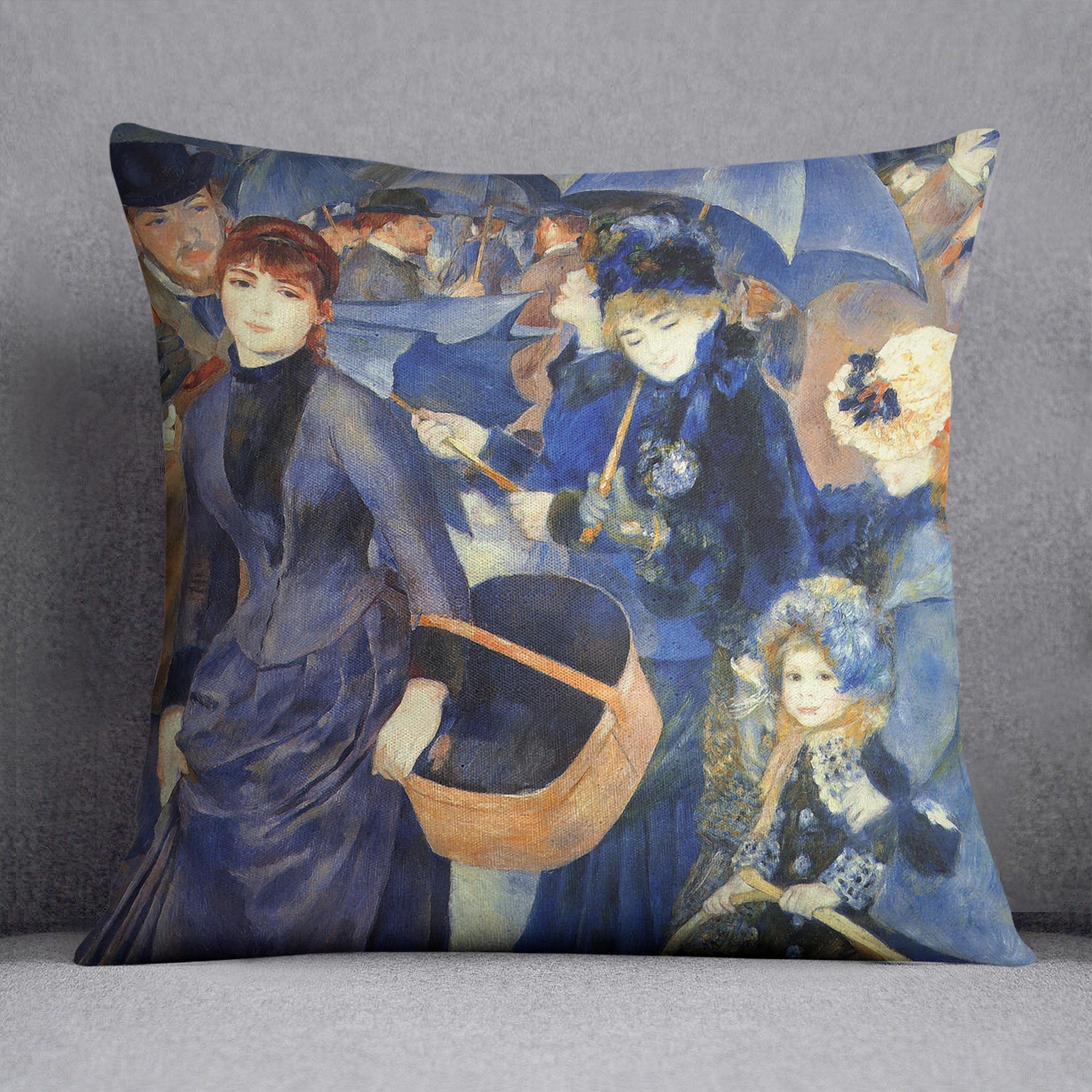 The umbrellas by Renoir Cushion
