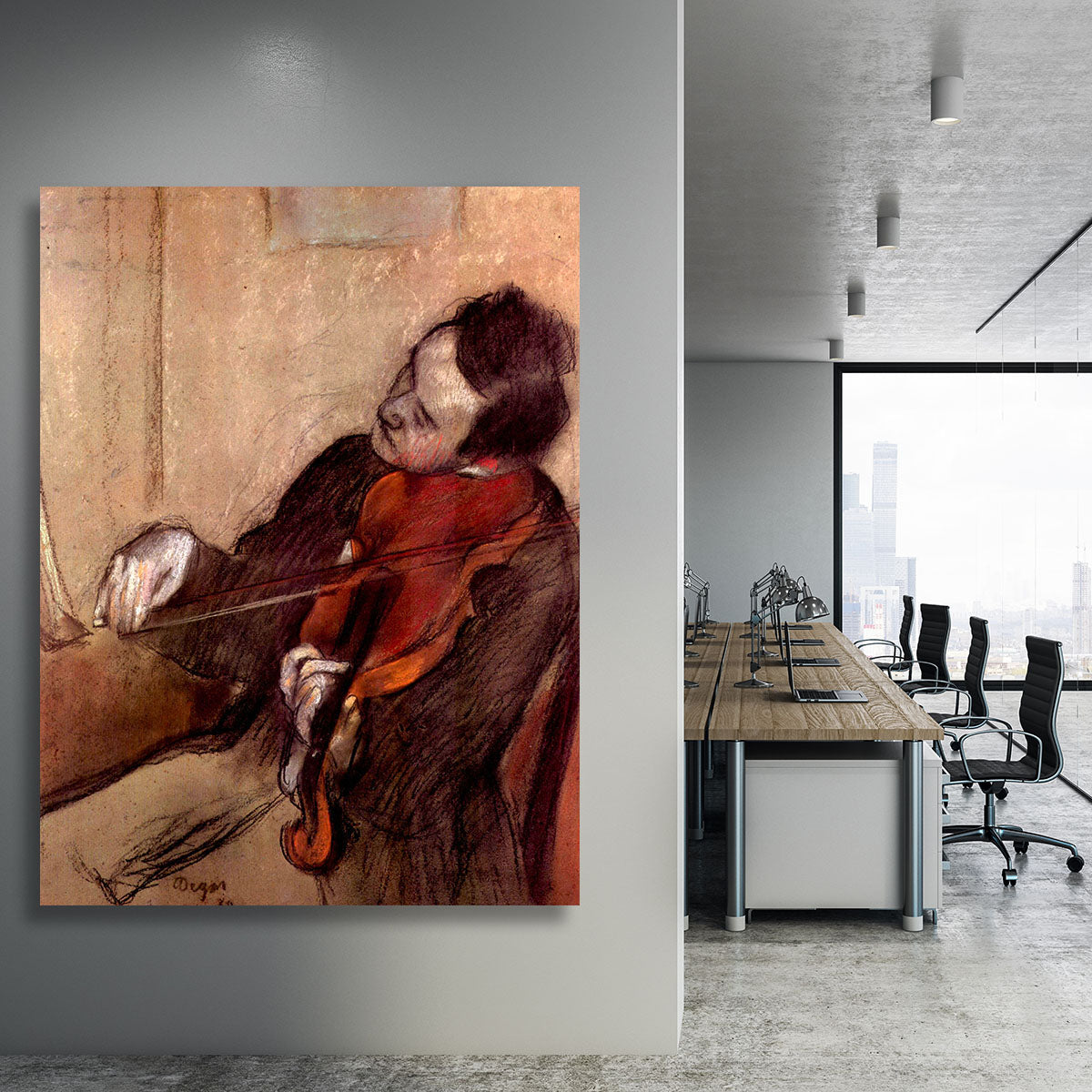 The violinist 1 by Degas Canvas Print or Poster - Canvas Art Rocks - 3
