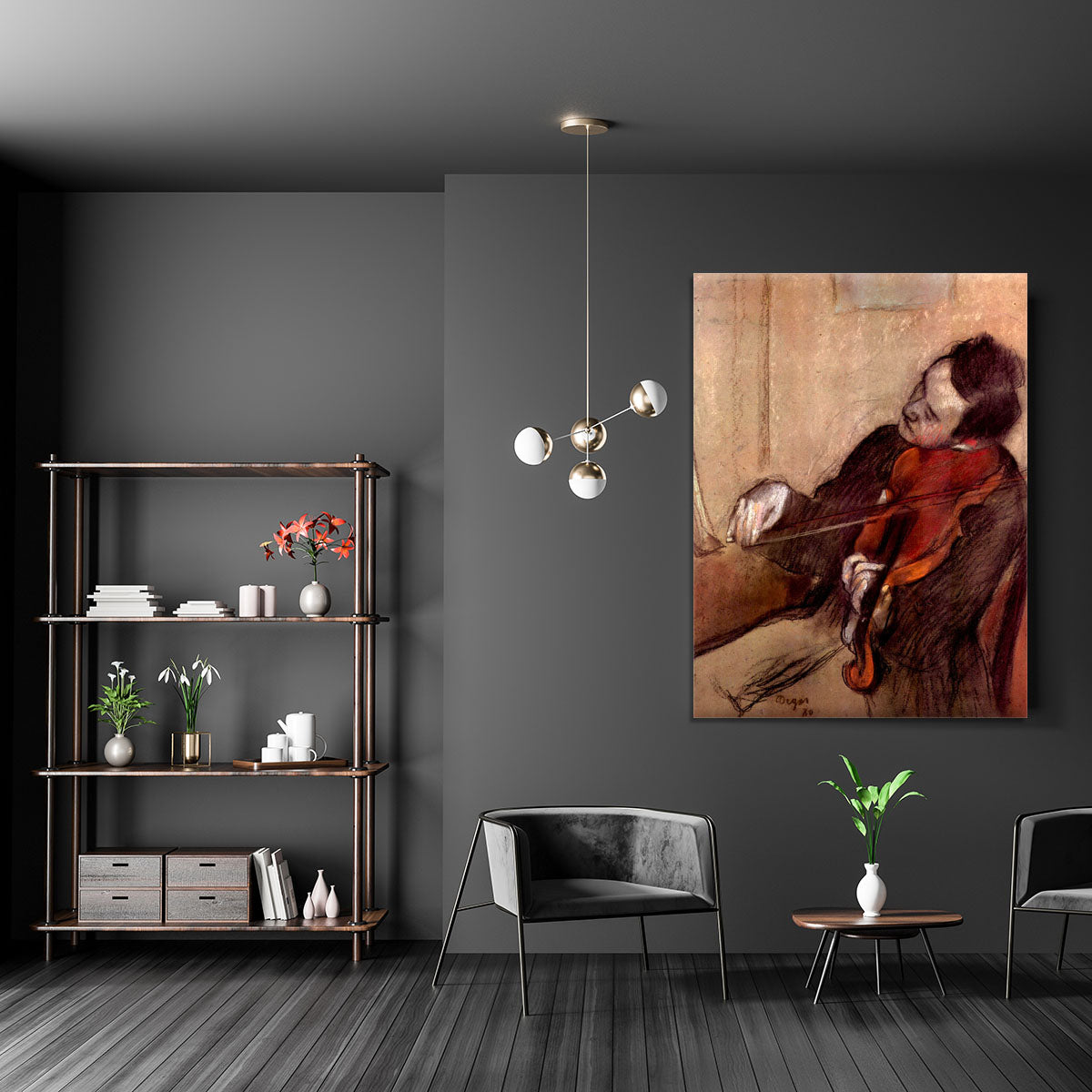 The violinist 1 by Degas Canvas Print or Poster - Canvas Art Rocks - 5