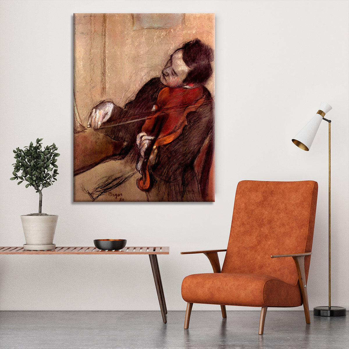 The violinist 1 by Degas Canvas Print or Poster - Canvas Art Rocks - 6