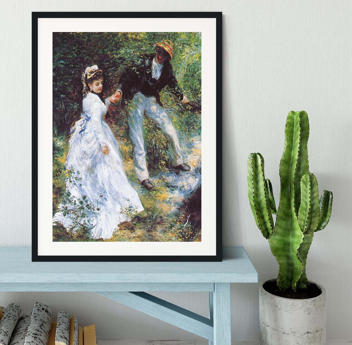 The walk by Renoir Framed Print - Canvas Art Rocks - 1