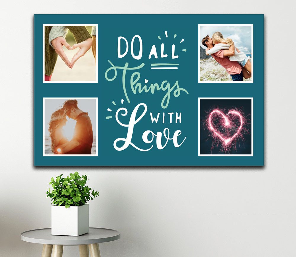 Things With Love Personalised Photo Canvas c