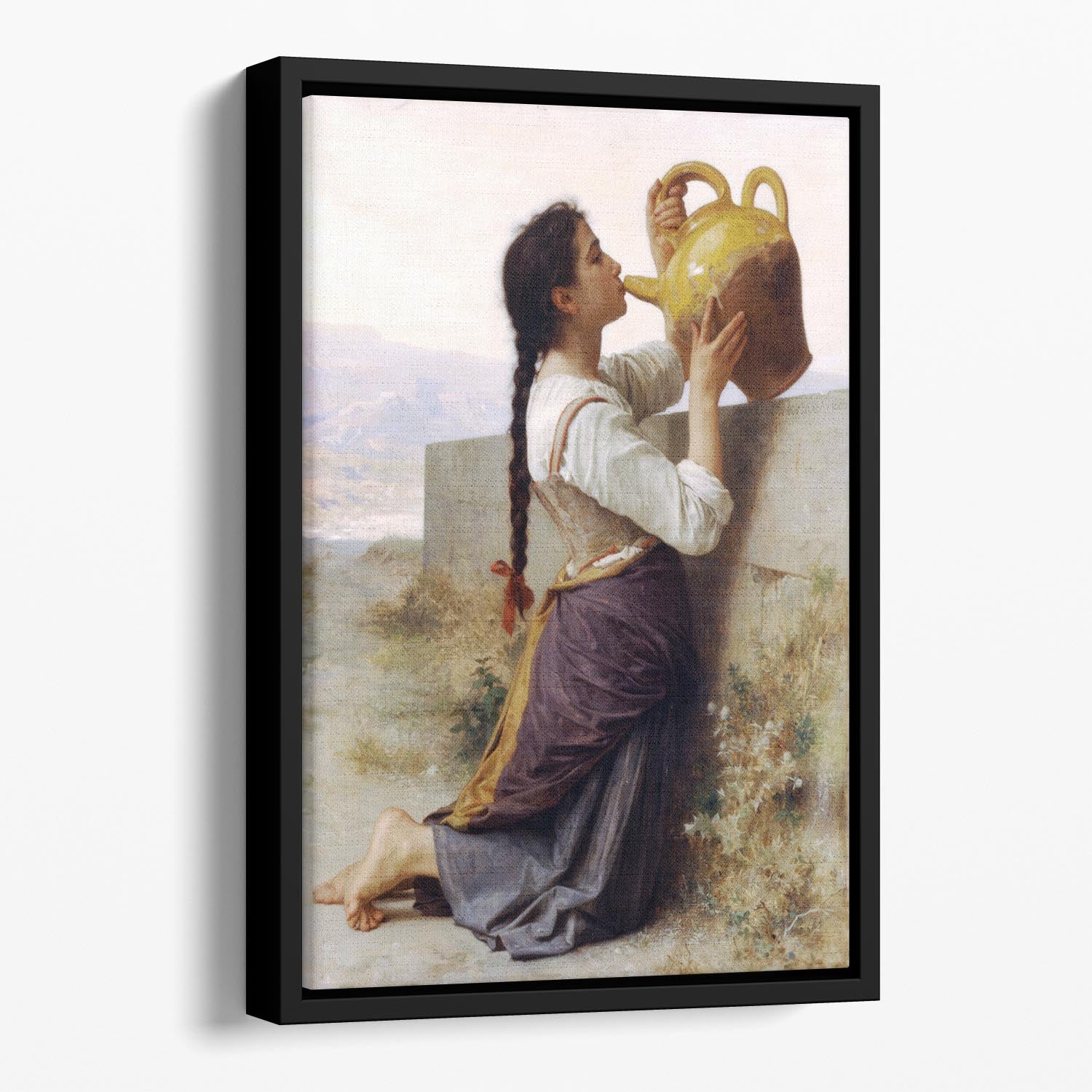 Thirst By Bouguereau Floating Framed Canvas
