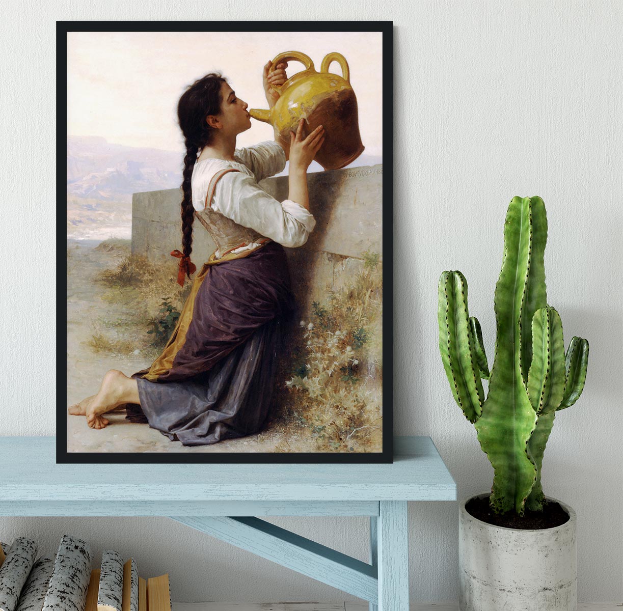 Thirst By Bouguereau Framed Print - Canvas Art Rocks - 2