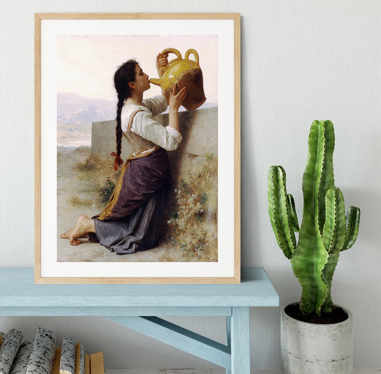 Thirst By Bouguereau Framed Print - Canvas Art Rocks - 3