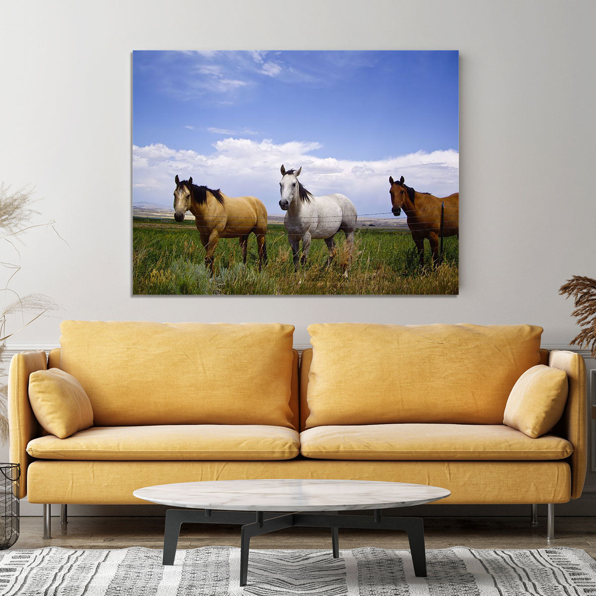 Three horses of a different color Canvas Print or Poster - Canvas Art Rocks - 4
