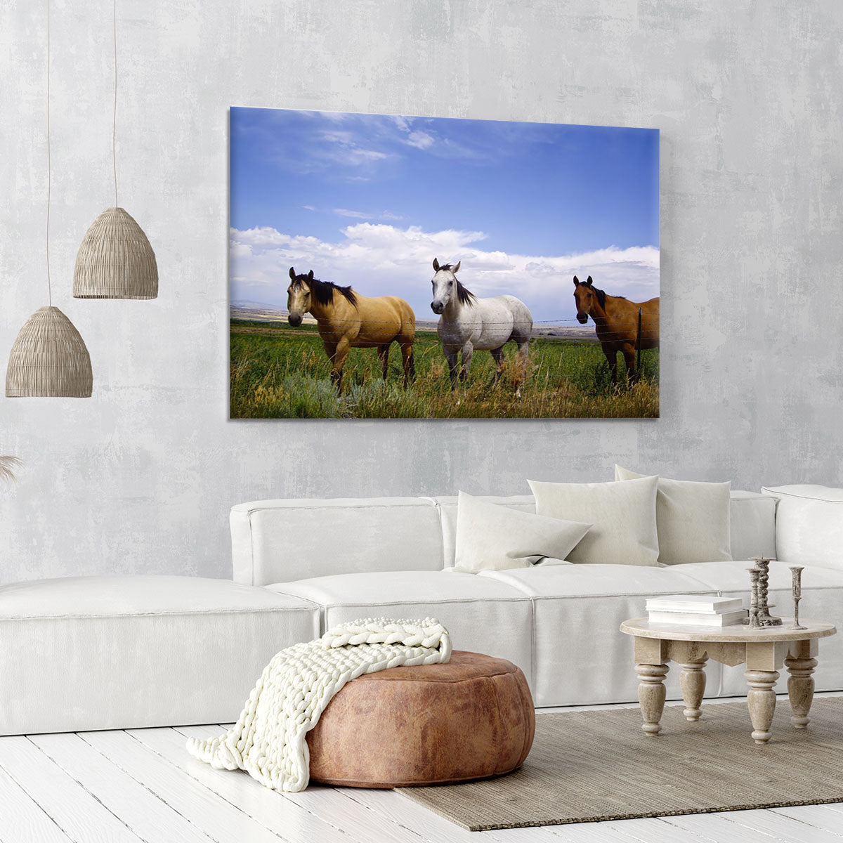 Three horses of a different color Canvas Print or Poster - Canvas Art Rocks - 6