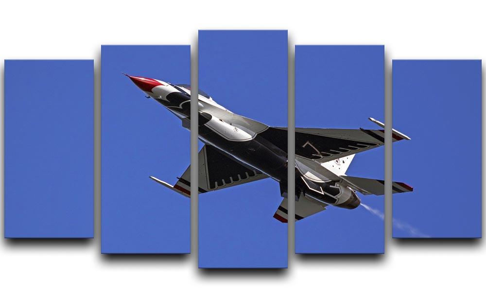 Thunderbirds F-16 fighter 5 Split Panel Canvas  - Canvas Art Rocks - 1
