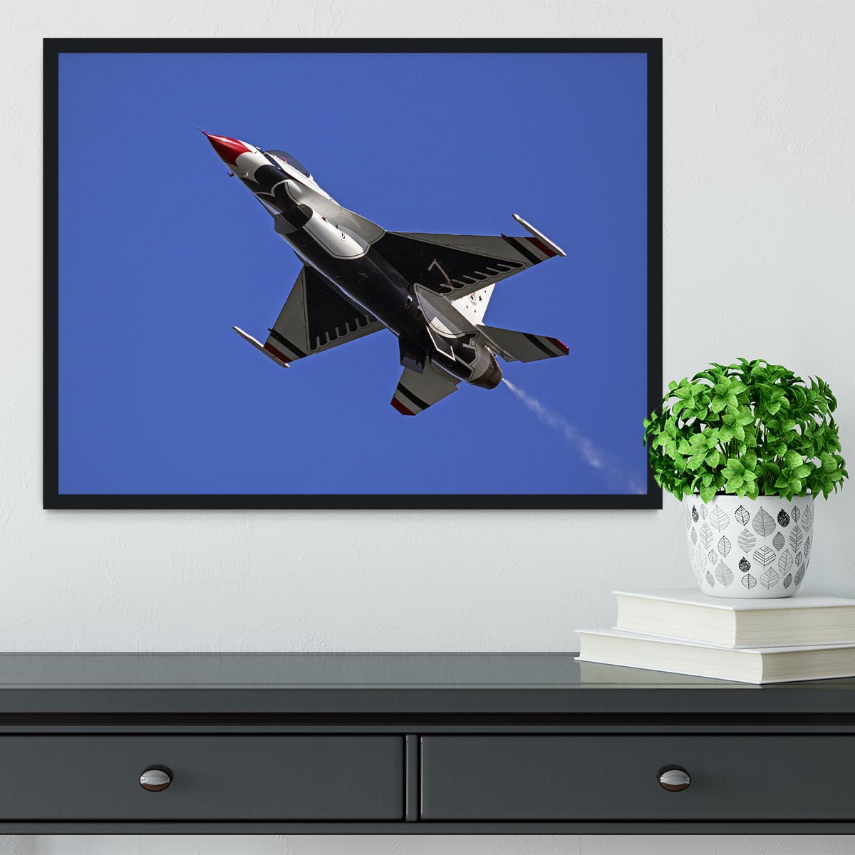Thunderbirds F-16 fighter Framed Print - Canvas Art Rocks - 2