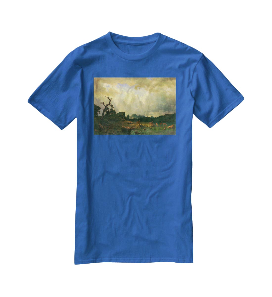 Thunderstorms in the Rocky Mountains by Bierstadt T-Shirt - Canvas Art Rocks - 2