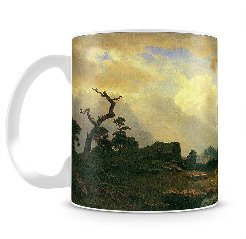 Thunderstorms in the Rocky Mountains by Bierstadt Mug - Canvas Art Rocks - 1