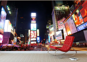 Times Square featured with Broadway Theaters Wall Mural Wallpaper - Canvas Art Rocks - 2