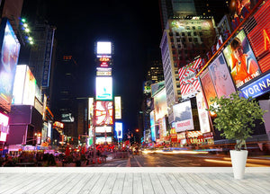Times Square featured with Broadway Theaters Wall Mural Wallpaper - Canvas Art Rocks - 4