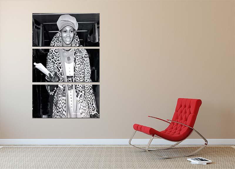 Tina Turner in leopard 3 Split Panel Canvas Print - Canvas Art Rocks - 2
