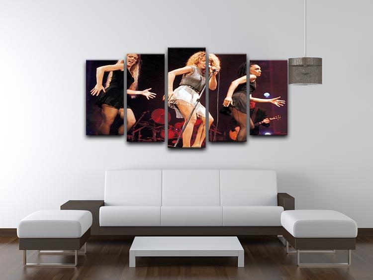 Tina Turner on stage 5 Split Panel Canvas - Canvas Art Rocks - 3