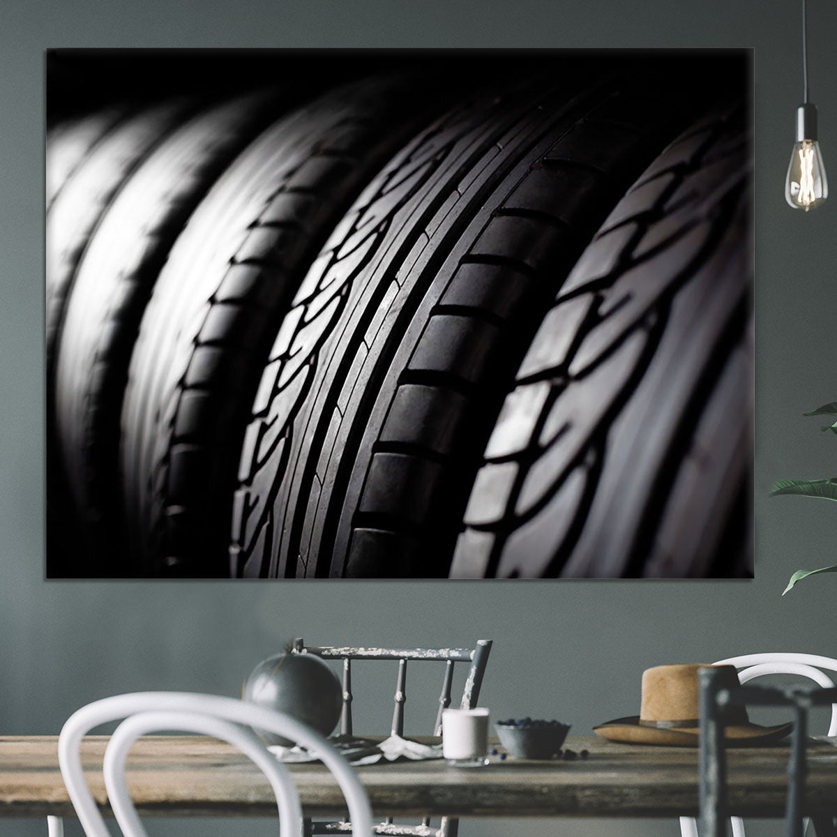 Tire stack background Canvas Print or Poster - Canvas Art Rocks - 3