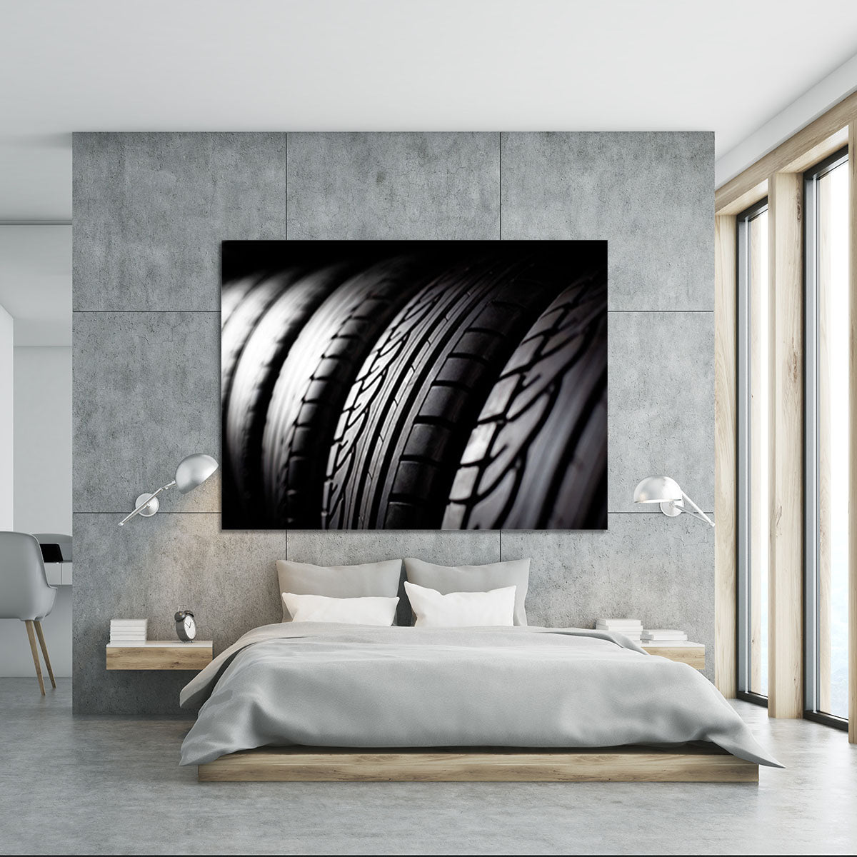 Tire stack background Canvas Print or Poster - Canvas Art Rocks - 5