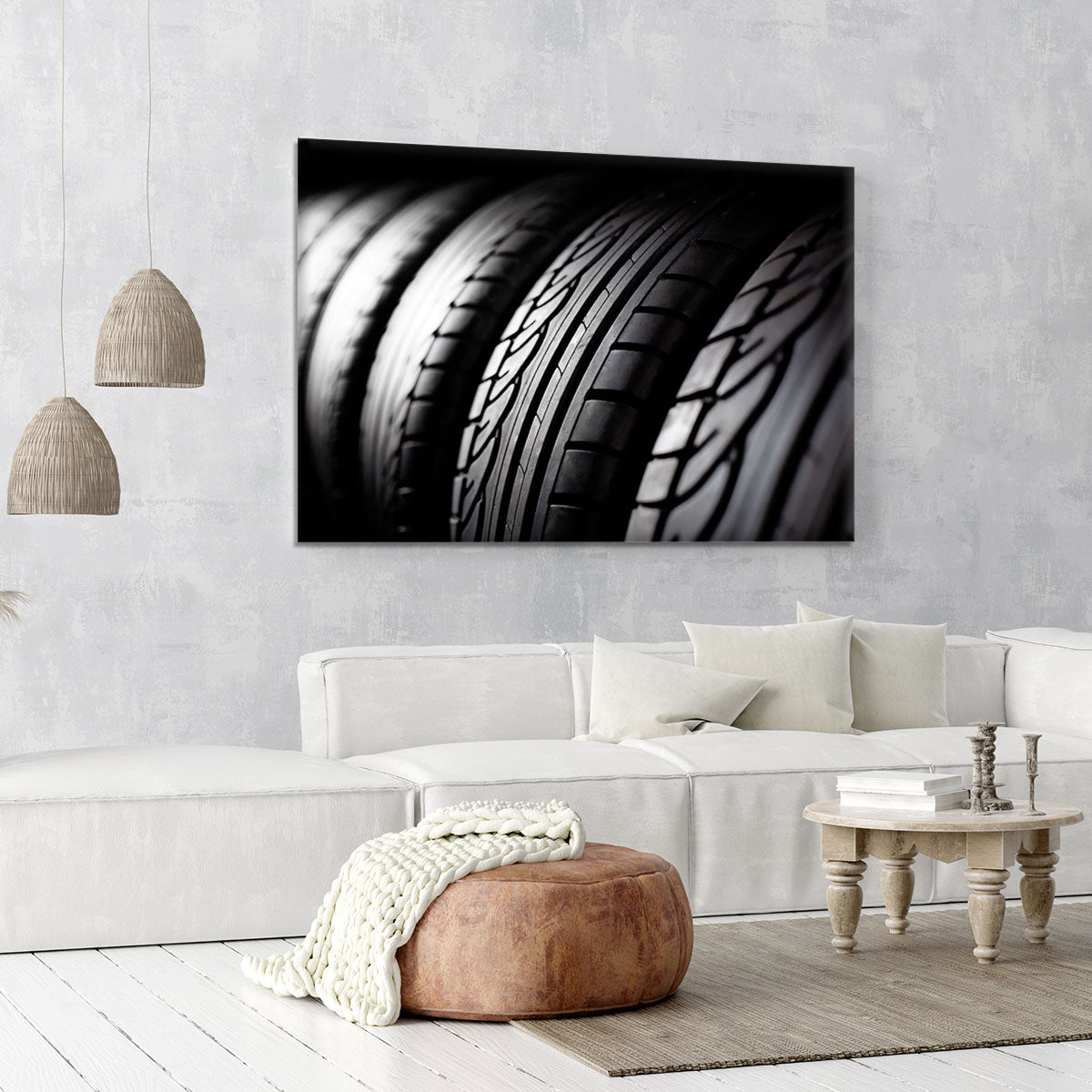 Tire stack background Canvas Print or Poster - Canvas Art Rocks - 6