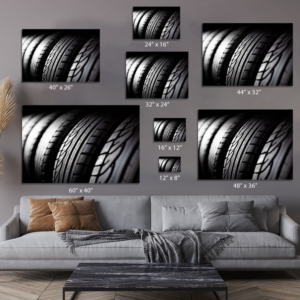 Tire stack background Canvas Print or Poster - Canvas Art Rocks - 7