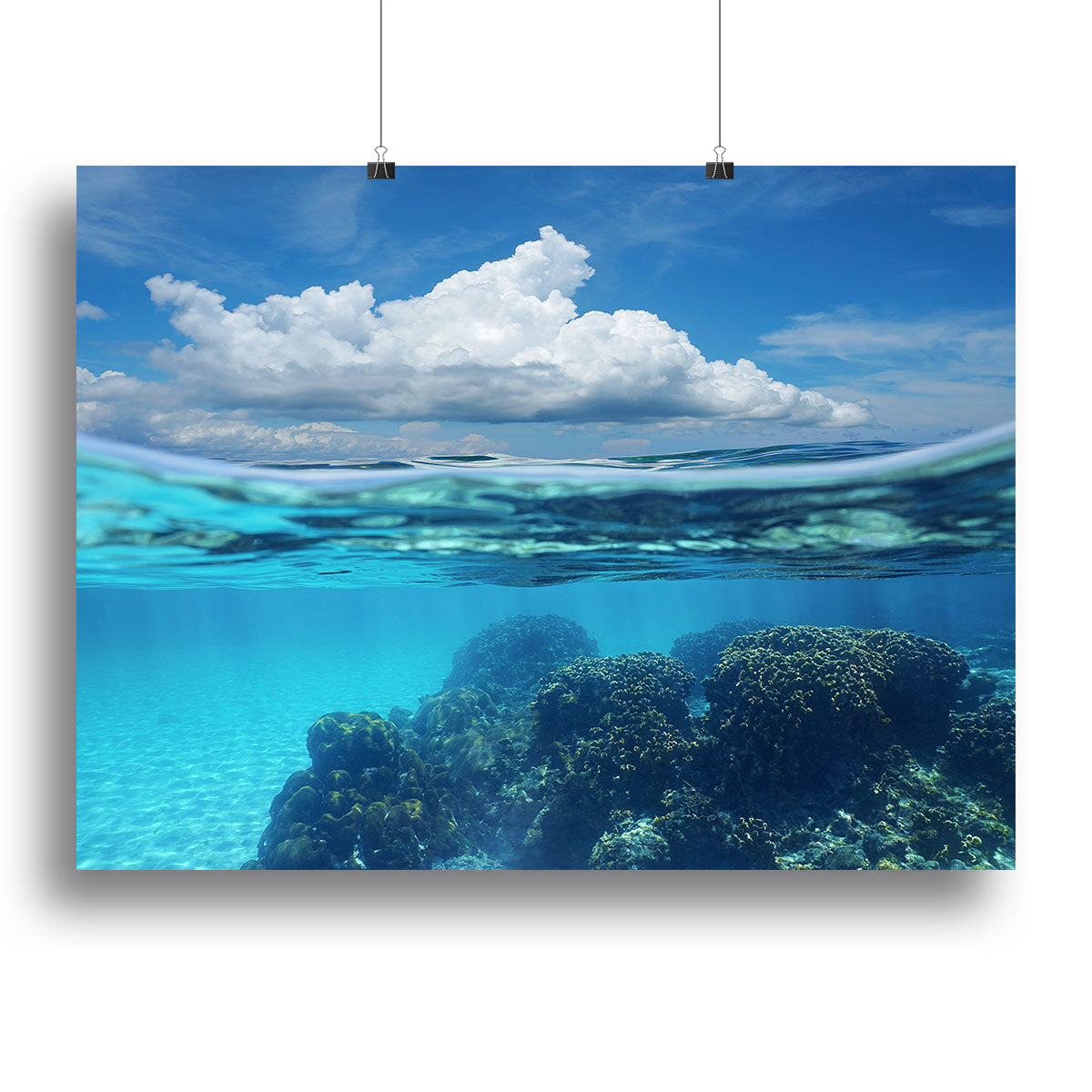 Top half with blue sky and cloud Canvas Print or Poster - Canvas Art Rocks - 2