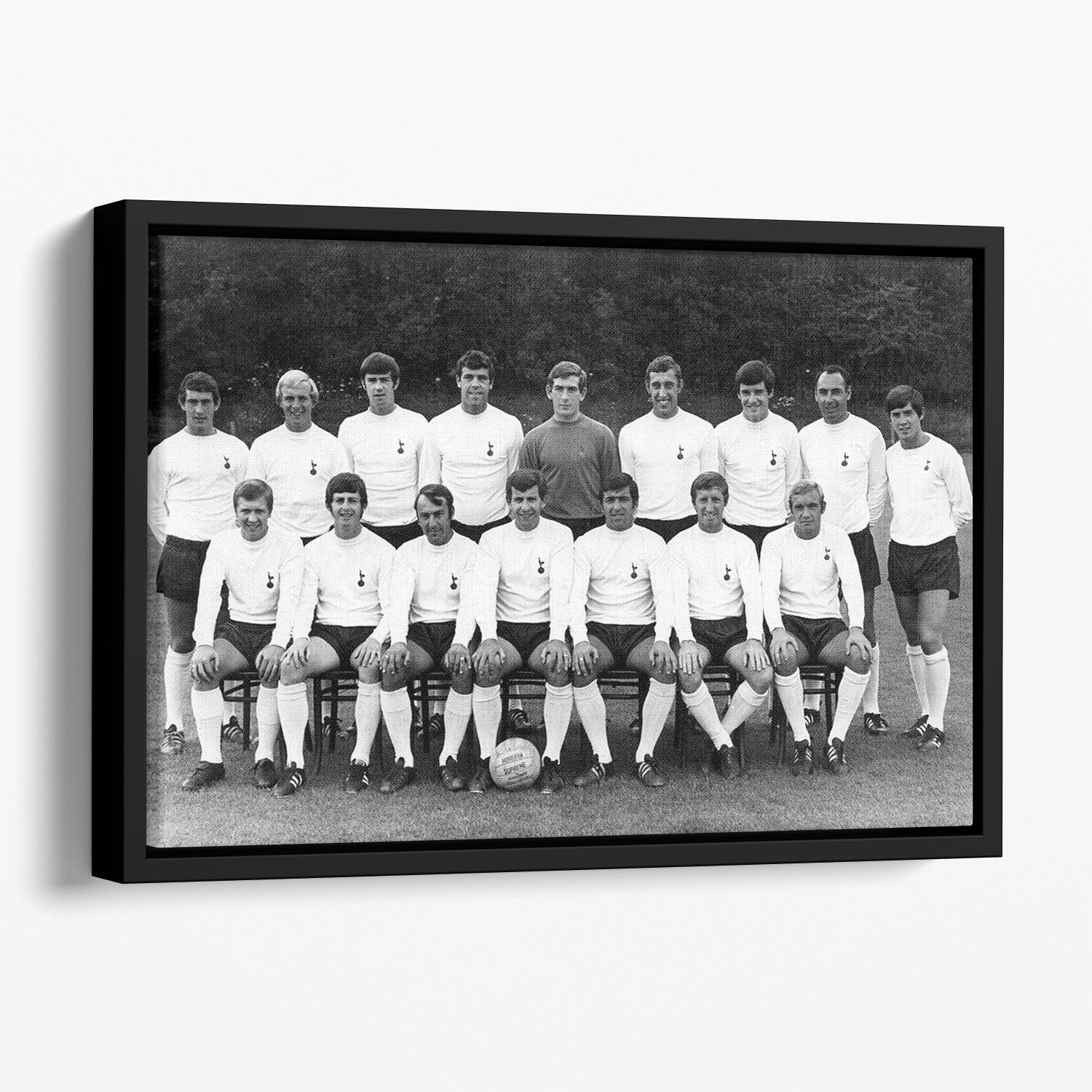 Tottenham Hotspur Team Photo 1968-69 Season Floating Framed Canvas - Canvas Art Rocks - 1