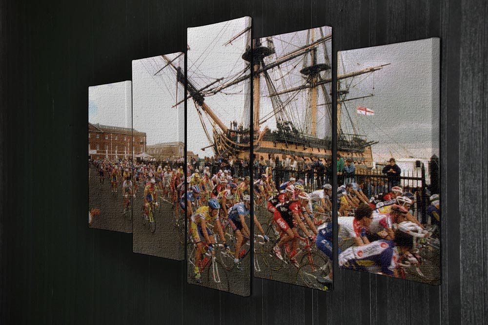 Tour de France in Portsmouth 5 Split Panel Canvas - Canvas Art Rocks - 2