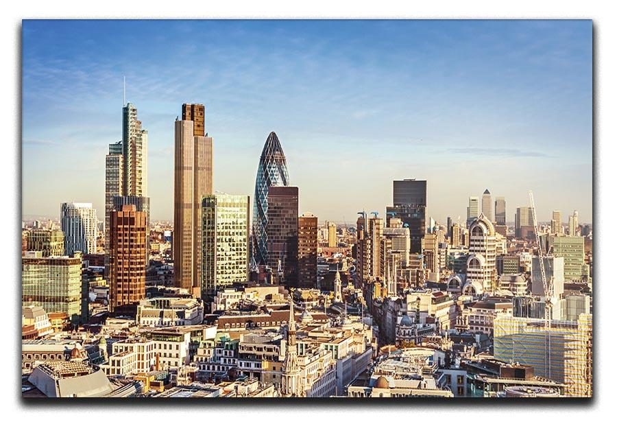 Tower Lloyds of London and Canary Wharf Canvas Print or Poster  - Canvas Art Rocks - 1
