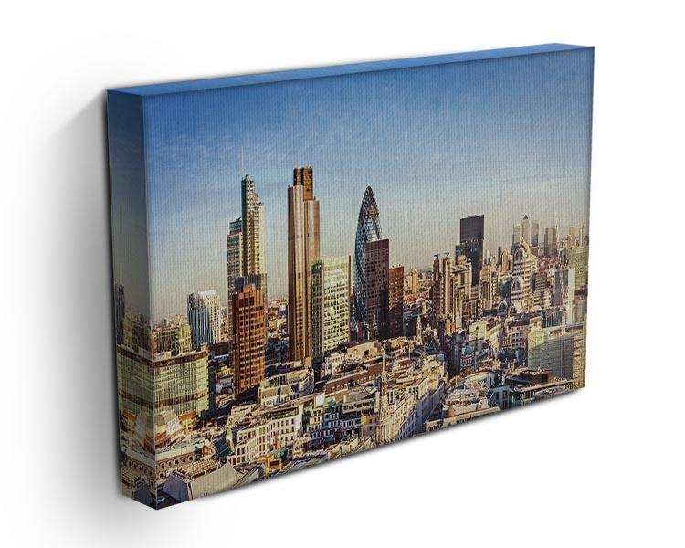 Tower Lloyds of London and Canary Wharf Canvas Print or Poster - Canvas Art Rocks - 3