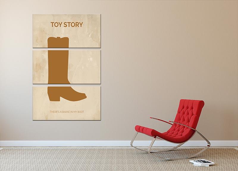 Toy Story Minimal Movie 3 Split Panel Canvas Print - Canvas Art Rocks - 2