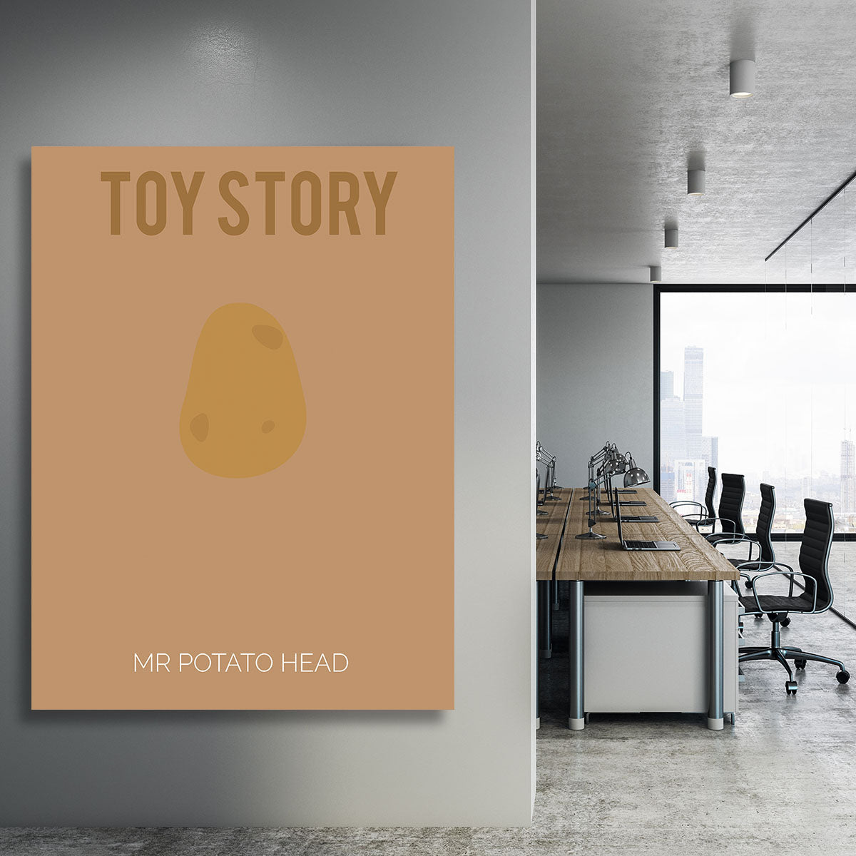 Toy Story Mr Potato Head Minimal Movie Canvas Print or Poster - Canvas Art Rocks - 3