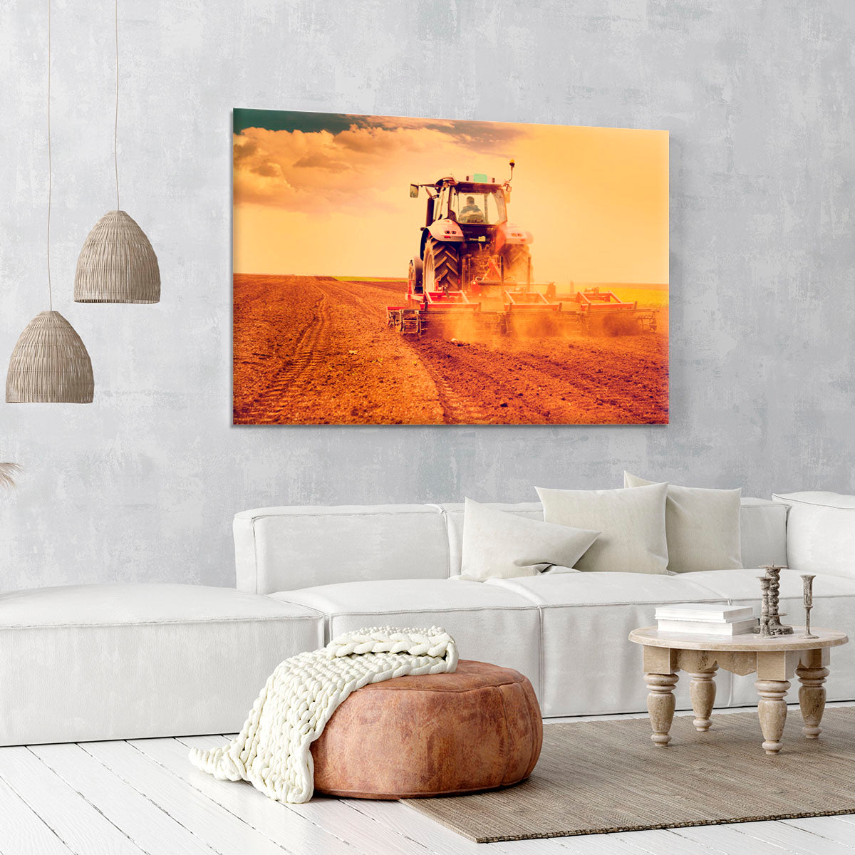 Tractor in sunset Canvas Print or Poster - Canvas Art Rocks - 6